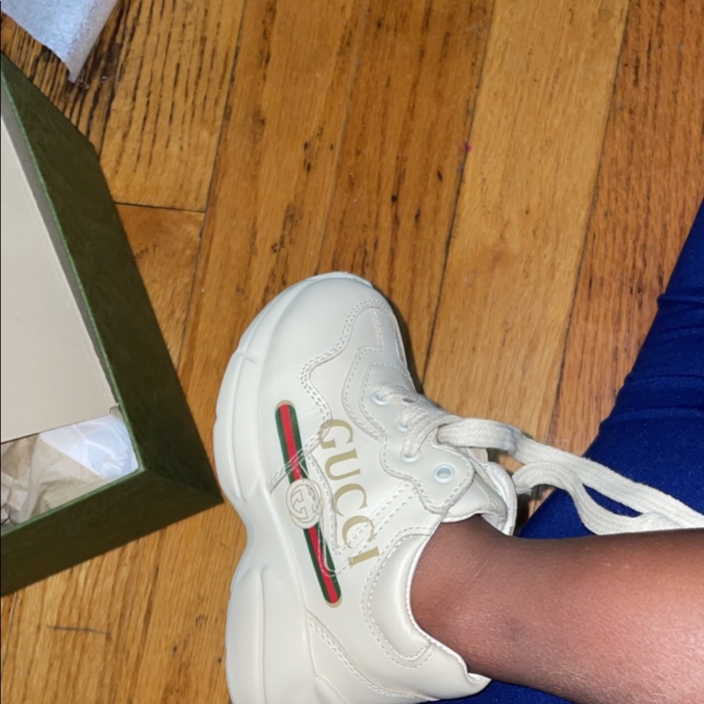 kids 5c authentic gucci sneakers 450 or best offer. kids small headband $150